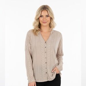 LUCKY BRAND size large dusty rose boho top